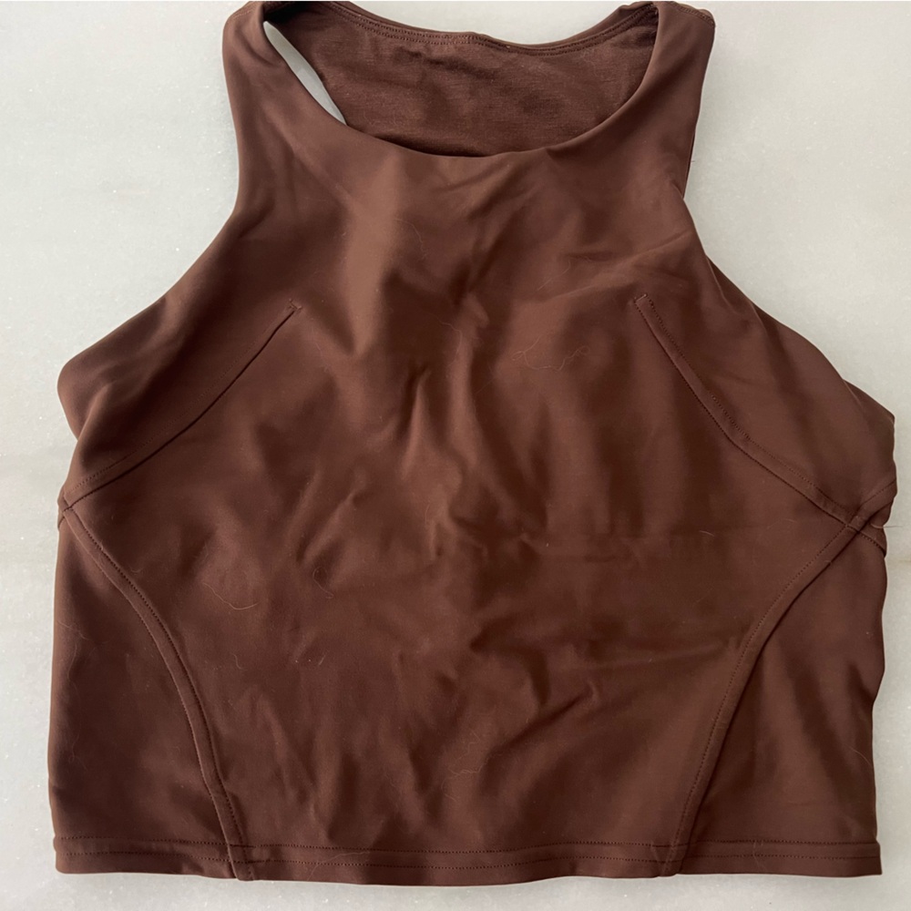 Lululemon Align High Neck Tank Size 6 in Espresso